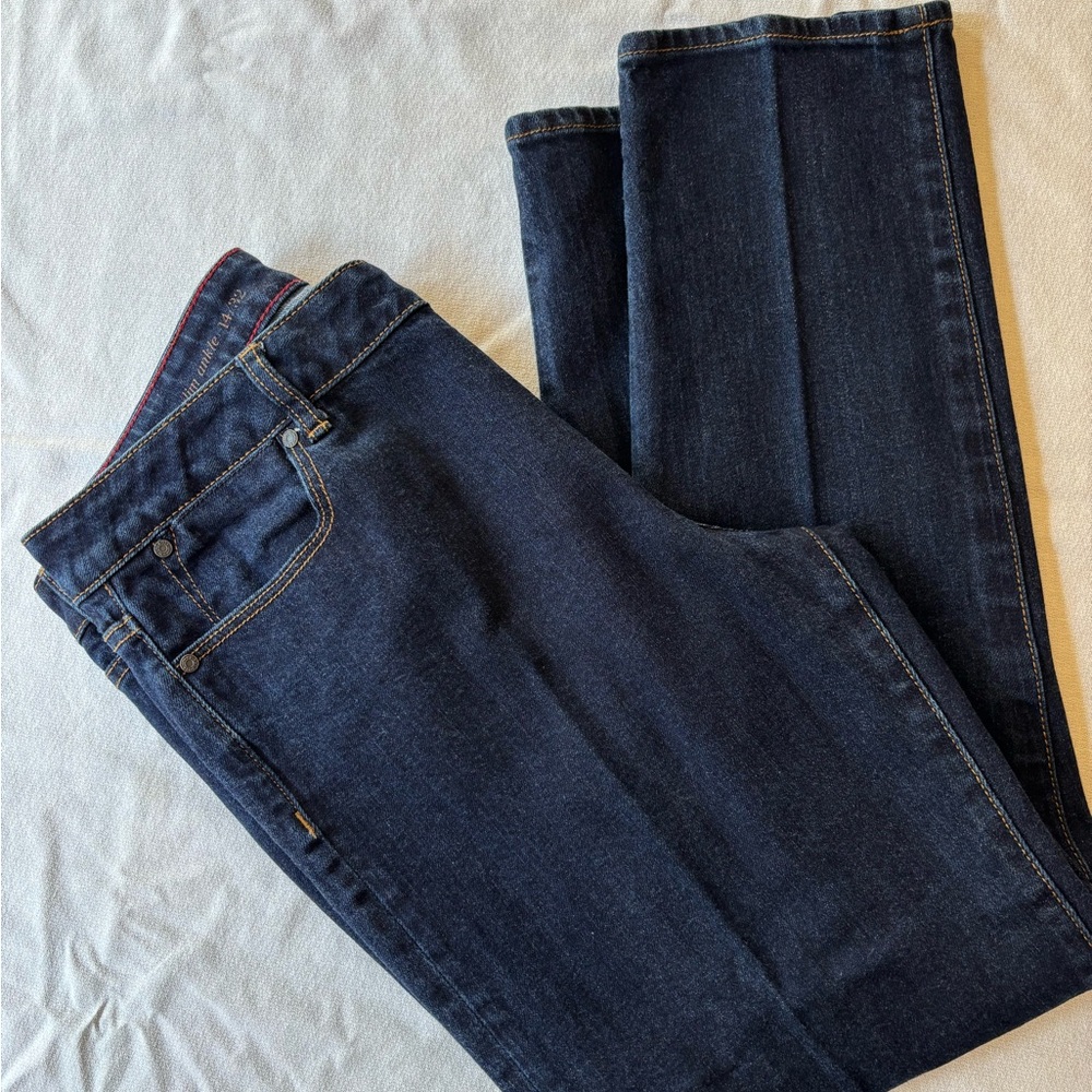 Talbots Signature Slim Ankle Dark Blue Jean